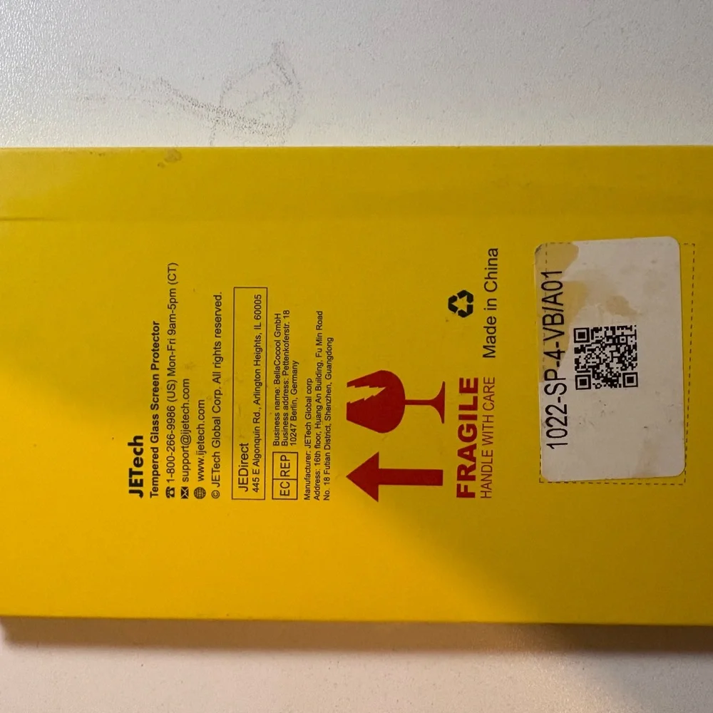 Premium Tempered Glass Screen Protector for iPhone 11 Pro/XS/X - Yellow